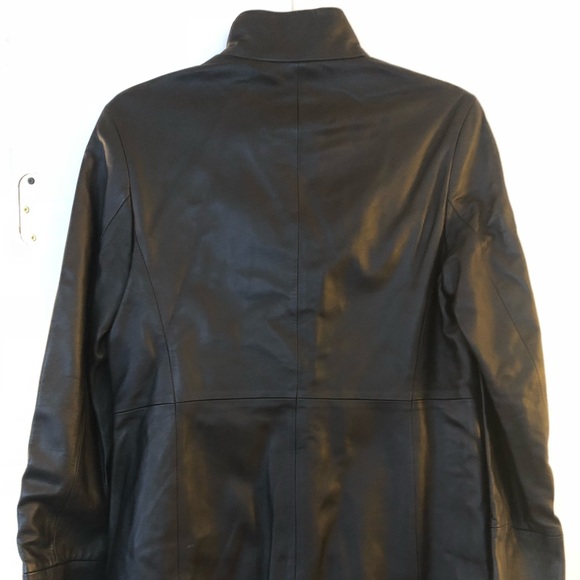 Donald J Pliner Button Front Leather Jacket - Picture 5 of 5